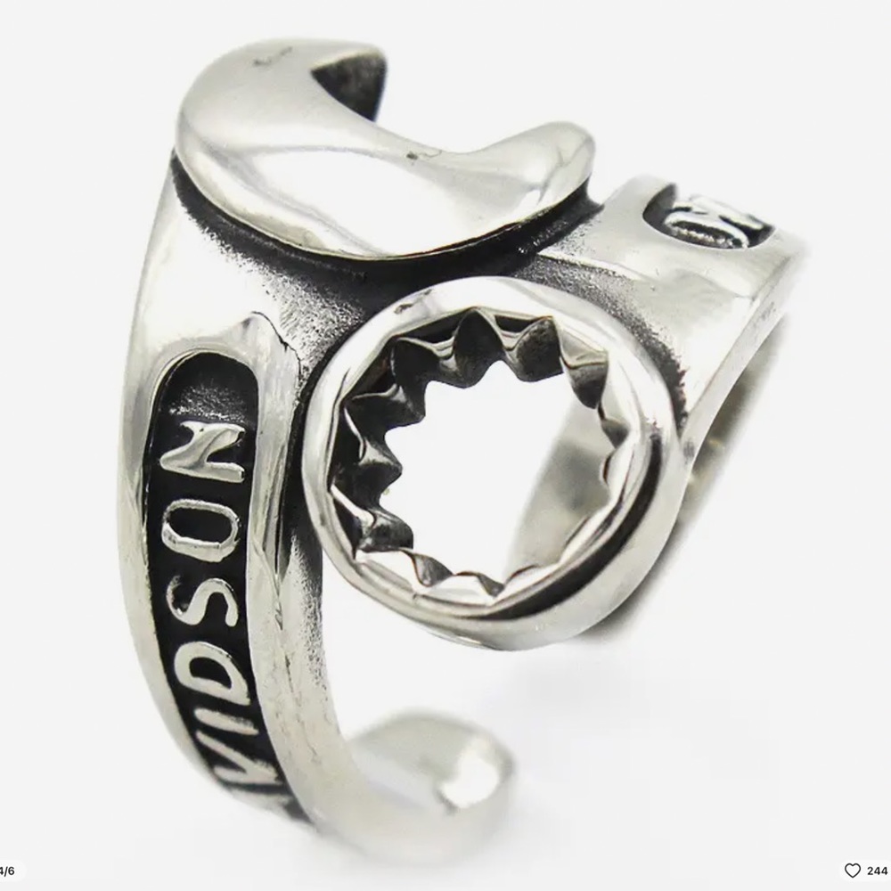 🏍️Harley-Davidson Highly Polished Stainless Steel Combination Wrench Ring! - Picture 9 of 11
